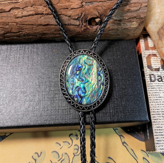Collier De Type Bola/Bolo En Coquille D'Abalone - Style Western, Pour Homme Et Femme - Neuf Avec étiquettes