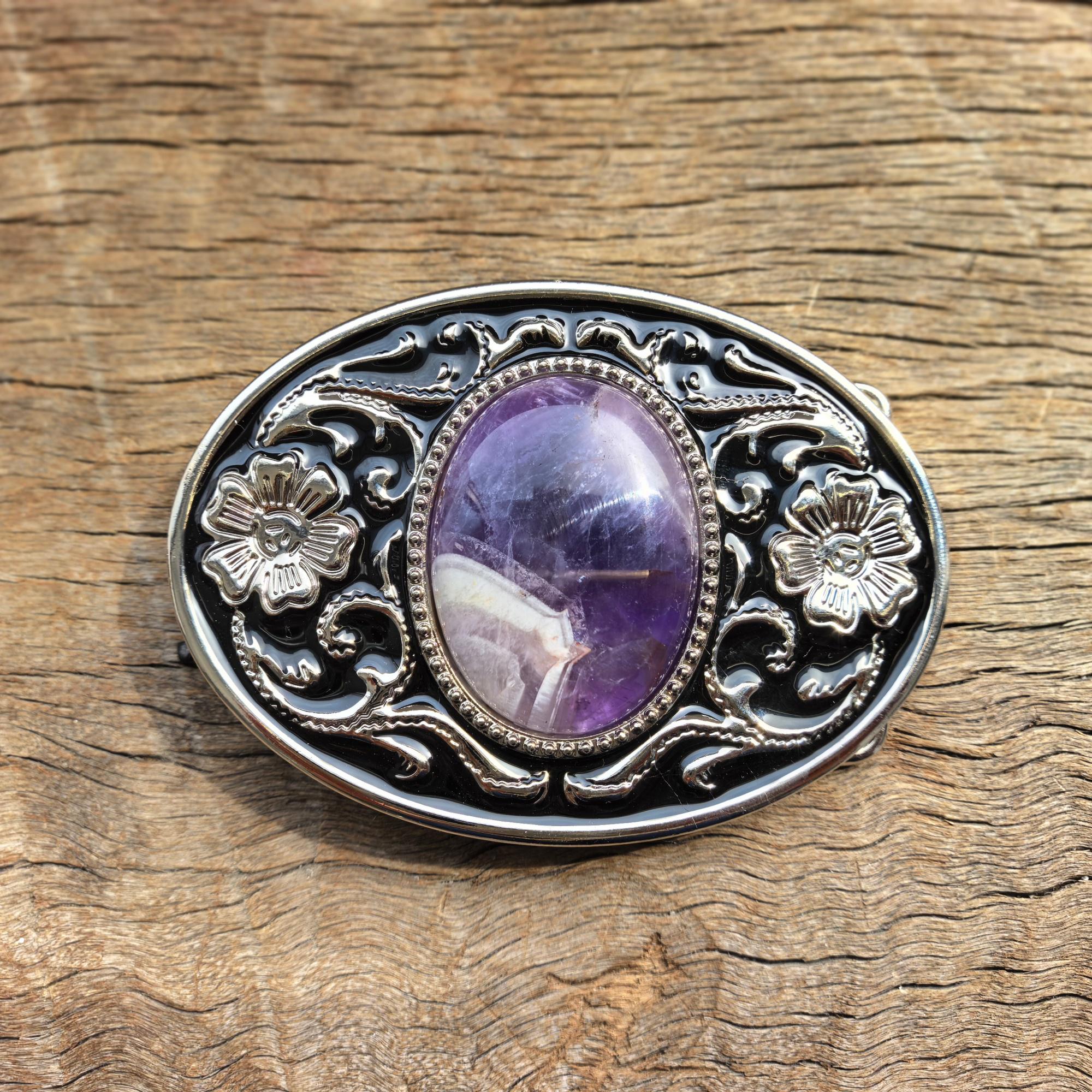 Kettlewell Classic Metallic Belt Women\'s Belt \'Bright Amethyst Metallic\' Small Metallic Silver Belt Strap for Belt Buckle - AMSHRTG  main image 3