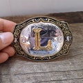Western Initial "A" TO "Z" Letters Belt Buckle: Zinc Alloy Cowboy Buckle