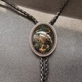 Black Scorpion Bolo Tie: Faux Leather Western Gothic Necklace