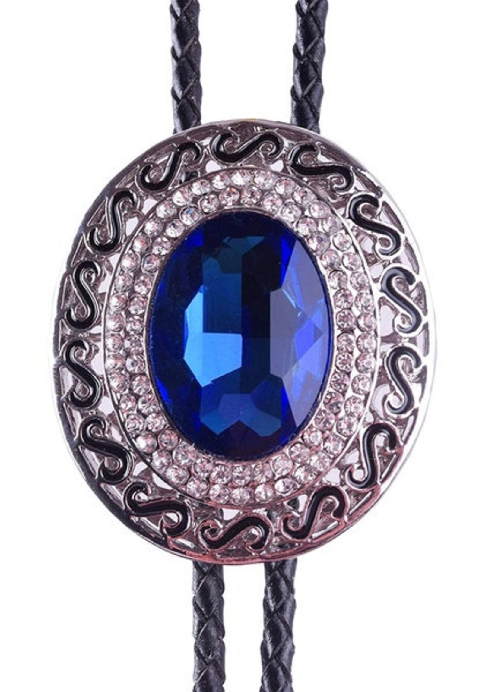 Sapphire Rhinestones Bola BOLO Tie Wedding Men or Women Etsy