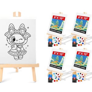 Labubu Paint Party Kit • Complete Paint Party Kit for Girls & Boys • Birthday Party Kit for Children • Kids Labubu Art Kids Activity