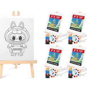 Labubu Monster Paint Party Kit • Complete Paint Party Kit for Girls & Boys • Birthday Party Kit for Children • Kids Labubu Art Kids Activity
