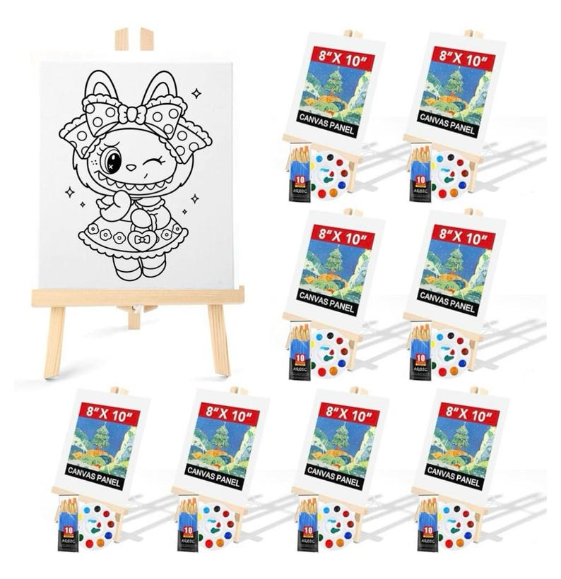Labubu Paint Party Kit • Complete Paint Party Kit for Girls & Boys • Birthday Party Kit for Children • Kids Labubu Art Kids Activity image 7