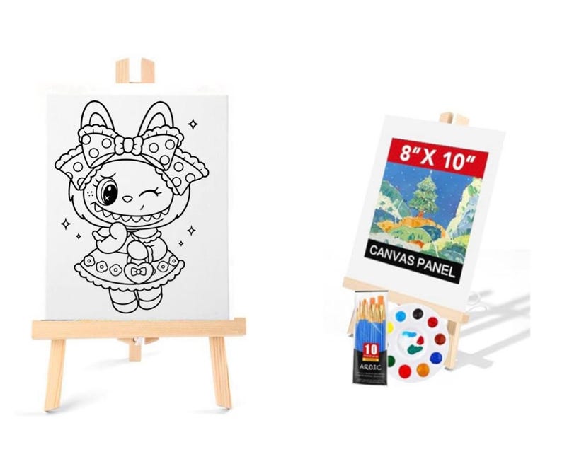 Labubu Paint Party Kit • Complete Paint Party Kit for Girls & Boys • Birthday Party Kit for Children • Kids Labubu Art Kids Activity image 5