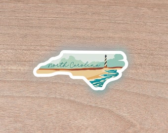 North Carolina Die Cut Scenic Sticker | Laptop Decal | Water Bottle | Decal | Vinyl | Water Proof | Wholesale