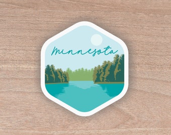 Minnesota Scenic Sticker | Laptop Decal | Water Bottle | Decal | Vinyl | Water Proof | Wholesale