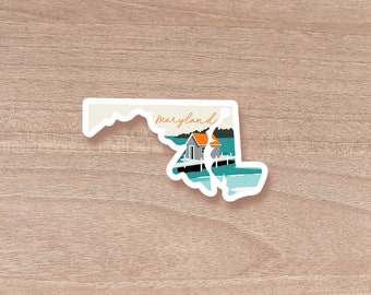 Maryland Die Cut Scenic Sticker | Laptop Decal | Water Bottle | Decal | Vinyl | Water Proof | Wholesale