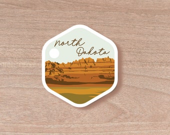 North Dakota Minimalist Sticker | Decal | Laptop Decal | Water Bottle | Vinyl | Water Proof | Wholesale