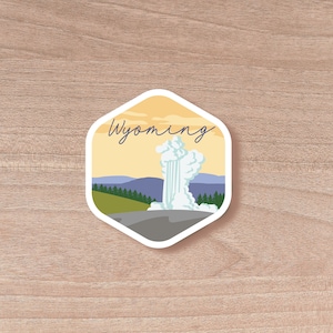 Wyoming Scenic Sticker | Laptop Decal | Water Bottle | Decal | Vinyl | Water Proof | Wholesale