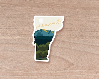 Vermont Die Cut Scenic Sticker | Laptop Decal | Water Bottle | Decal | Vinyl | Water Proof | Wholesale
