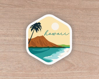 Hawaii Minimalist Sticker | Decal | Laptop Decal | Water Bottle | Vinyl | Water Proof | Wholesale