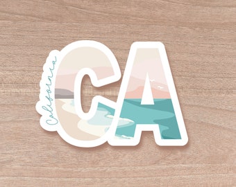 California State Abbreviation Sticker | Water Bottle | Decal | Vinyl | Water Proof | Wholesale | Laptop Water bottle Sticker