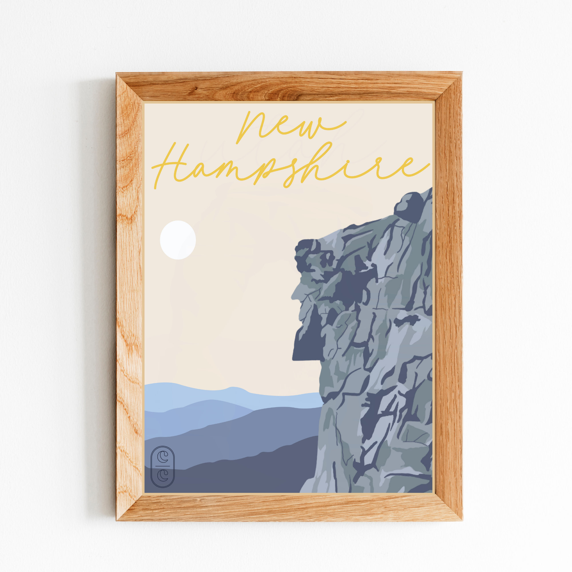 New Hampshire Digital Download, Handmade Home Decor, Wall Art, Wall Decor, Minimalist Art, State Print, Travel Poster, Printable Wall Art
