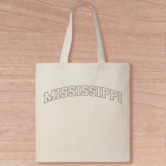Mississippi Tote Bag Mississippi Gifts Canvas Tote Bag Etsy