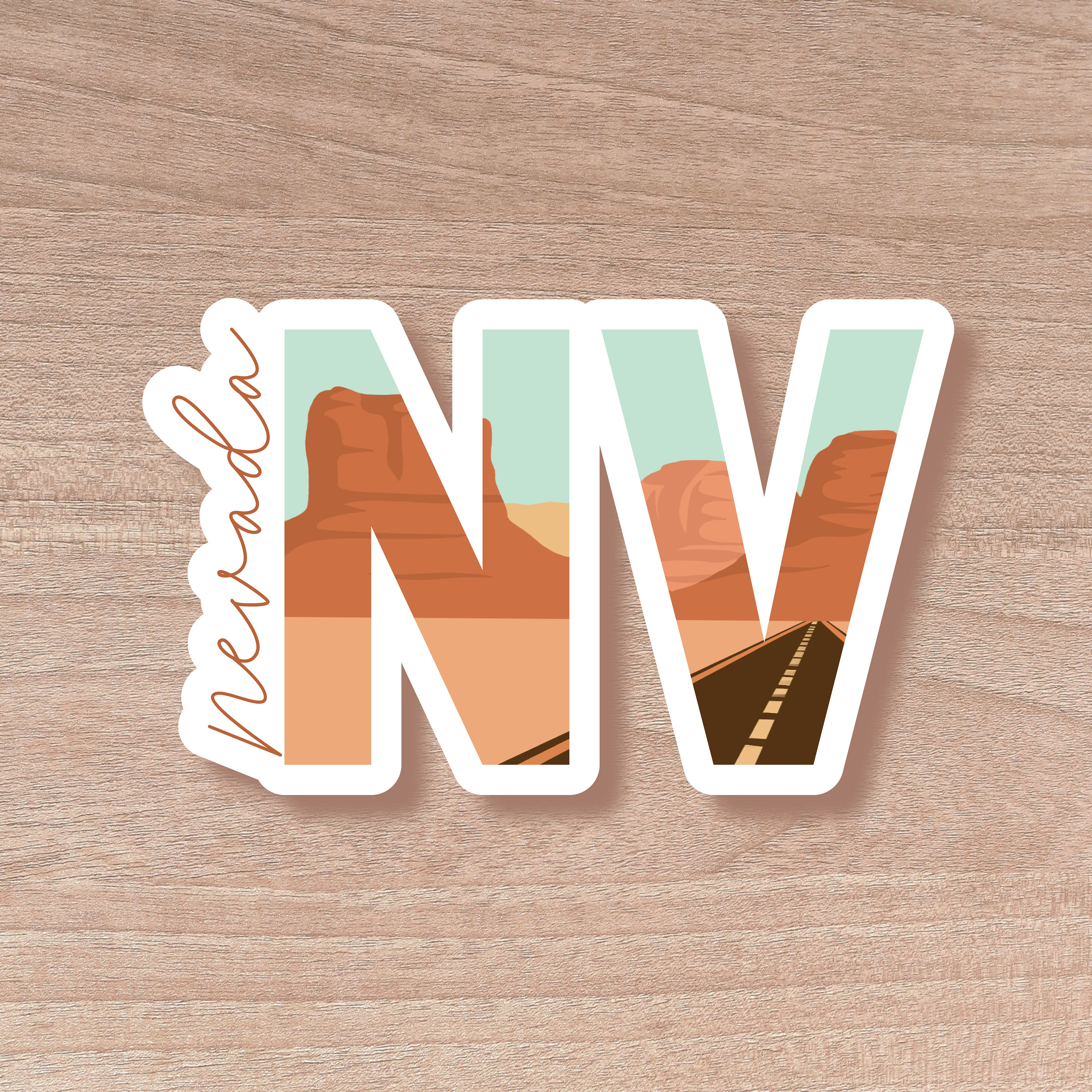 Nevada State Abbreviation Sticker | Water Bottle | Decal | Vinyl ...
