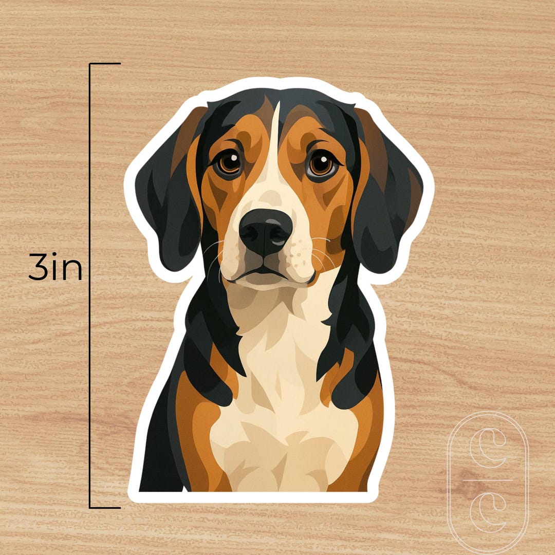 Beagle Dog Sticker – Waterproof Vinyl Pet Sticker, Beagle Decal for ...