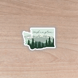 Washington Die Cut Scenic Sticker | Laptop Decal | Water Bottle | Decal | Vinyl | Water Proof | Wholesale