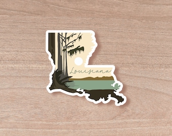 Louisiana Die Cut Scenic Sticker | Laptop Decal | Water Bottle | Decal | Vinyl | Water Proof | Wholesale