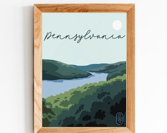 Pennsylvania Digital Download, Handmade Home Decor, Wall Art, Wall Decor, Minimalist Art, State Print, Travel Poster, Printable Wall Art