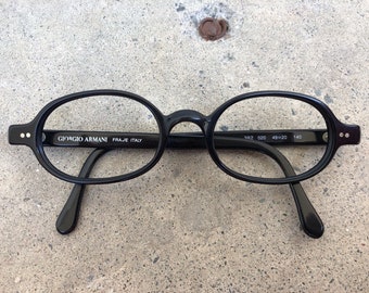 giorgio armani wire framed round glasses