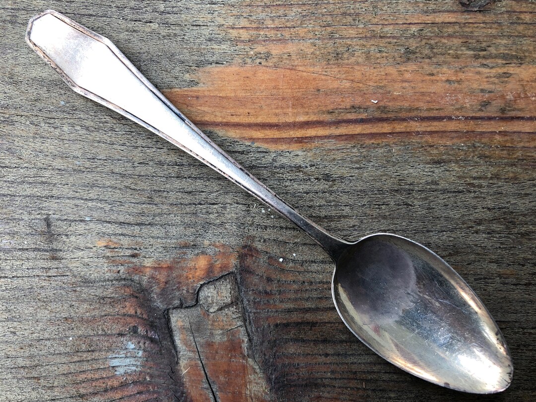 VINTAGE ALVIN STERLING Silver Spoon Small Teaspoon All Metal Stamped