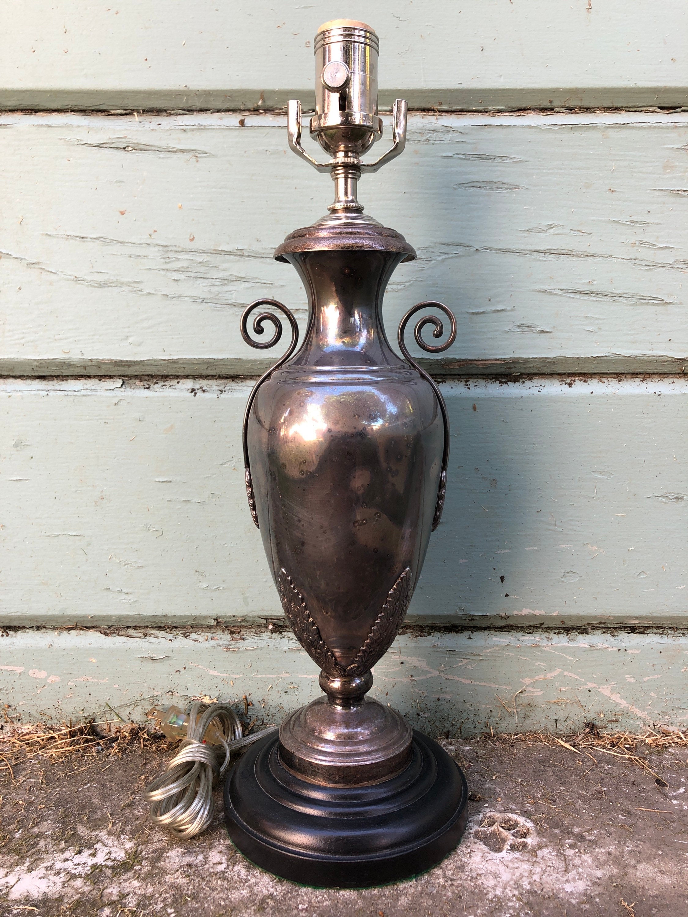 Arrowsmith silverplate lámpara de acento plateado Etsy