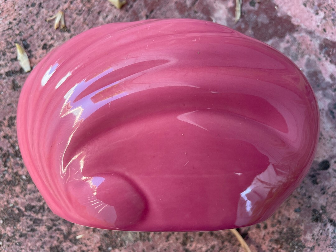 80s VINTAGE Toothbrush Holder Vase Pink Rose Glazed Ceramic Etsy