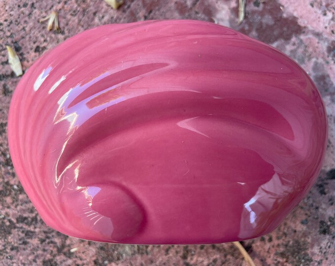 80s VINTAGE Toothbrush Holder Vase Pink Rose Glazed Ceramic Etsy