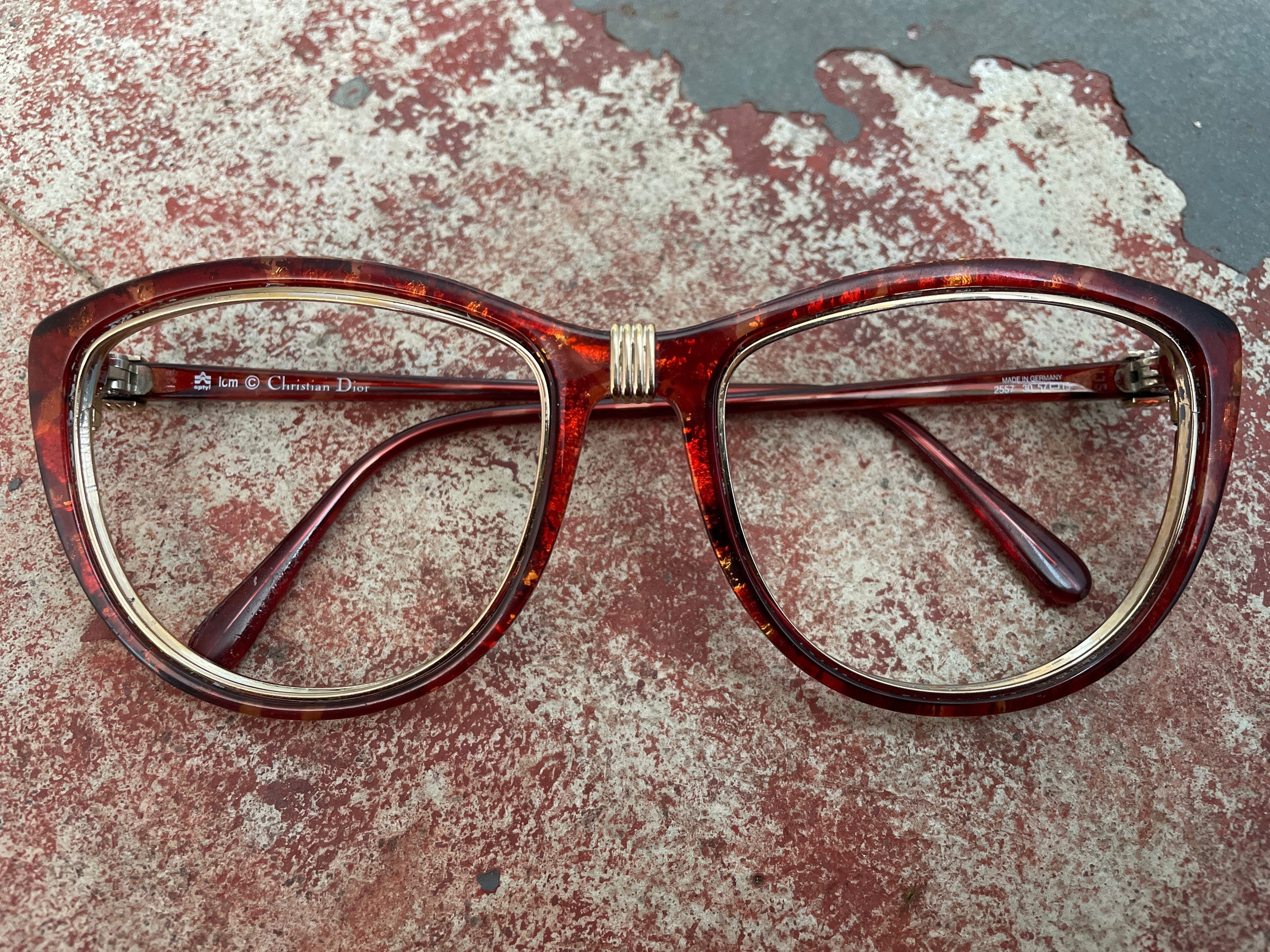 80s VINTAGE Christian Dior 2557 RX Eyeglasses Brown Plastic 80s VINTAGE Christian Dior 2557 RX Eyeglasses Brown Plastic