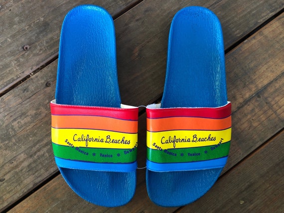 RAINBOW FLIP FLOPS Womens or Mens Unisex Flip-Flops Summer Fashion