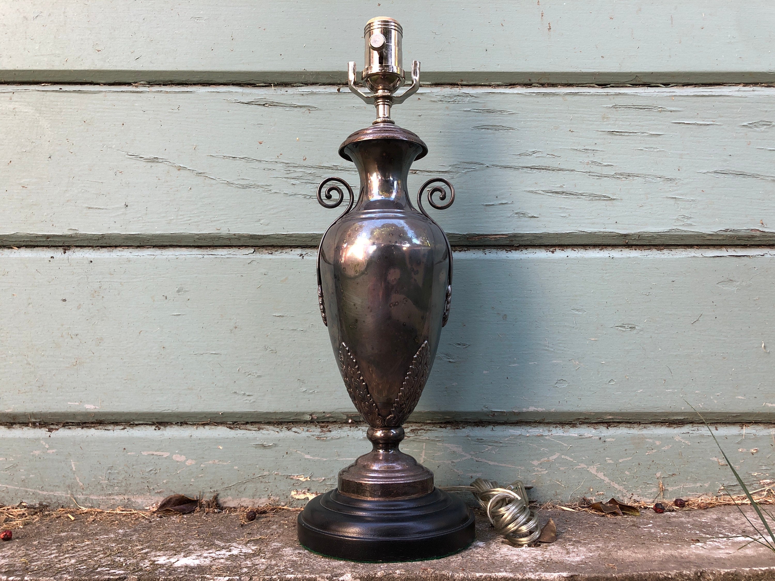 Arrowsmith silverplate lámpara de acento plateado Etsy