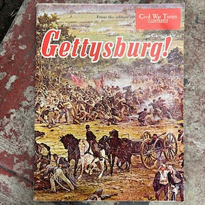 80s 1980 VINTAGE Gettysburg! Civil War Times Illustrated magazine art maps non partisan historical army military Americana American History