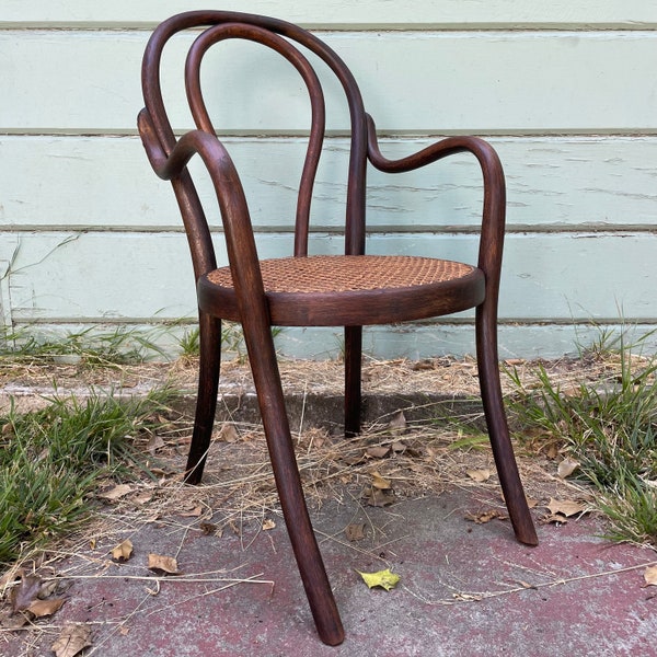Bentwood Cane Chair Vintage Etsy