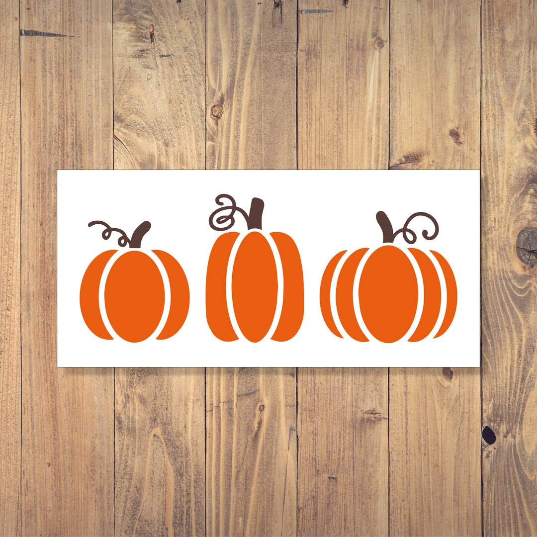 3 Pumpkins Vinyl Decal 3 Pumpkins Decal Pumpkins Vinyl Sticker Fall Decor Laptop Decal Tumbler