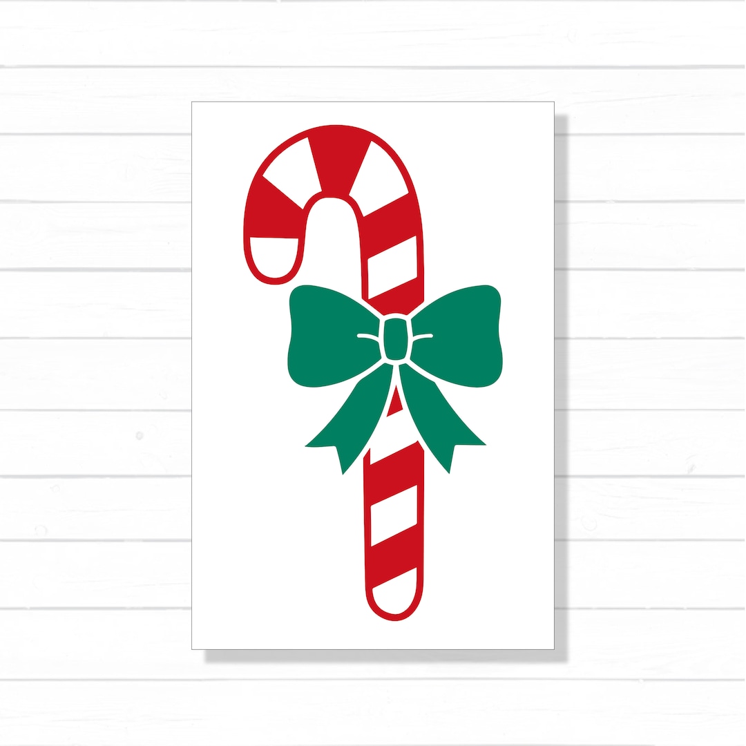 Candy Cane Vinyl Decal Candy Cane Decal Christmas Decal Christmas Decal