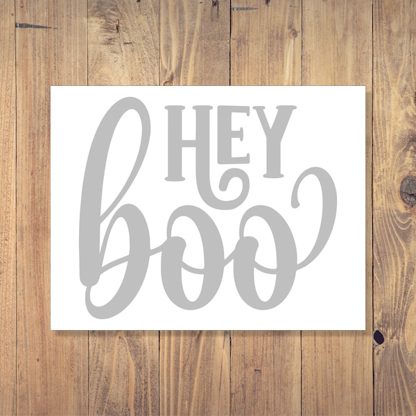 Hey Boo Vinyl Decal | Hey Boo Decal | Hey Boo | Hey Boo Sticker | Halloween Sticker | Vinyl Decal | Laptop Decal | Car Decal