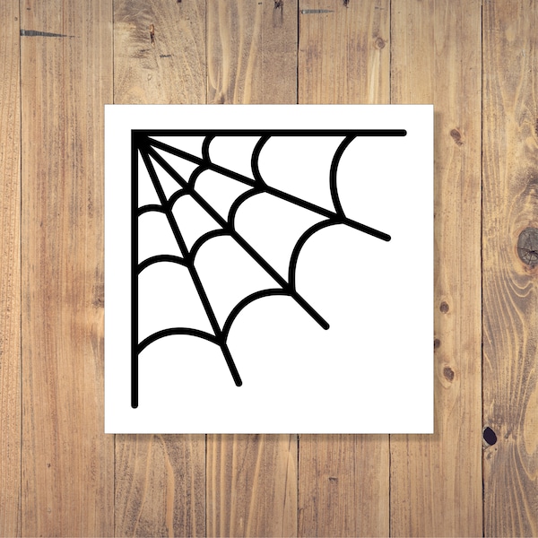 Corner Spider Web Decal | Spider Web Decal | Web Decal | Halloween Decal | Halloween | Vinyl Decal | Laptop Decal | Car Decal