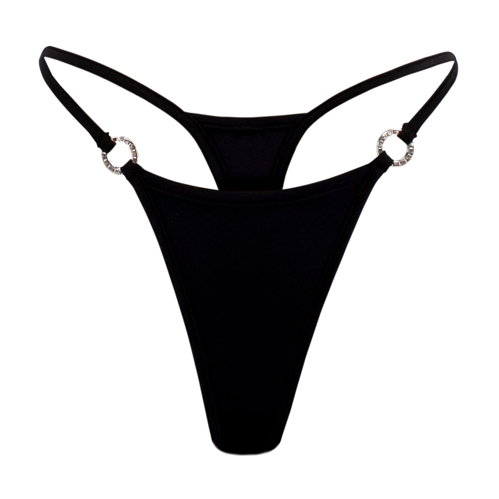 Black Thong Bikini Bottom Micro Bathing Suit Colors Etsy UK