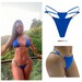 Blue Thong Bottom Only / or Full Extreme Micro Bikini Set by Breezy Rack 