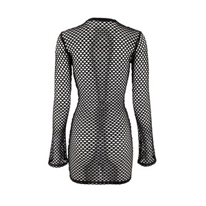 black fishnet cover up dress