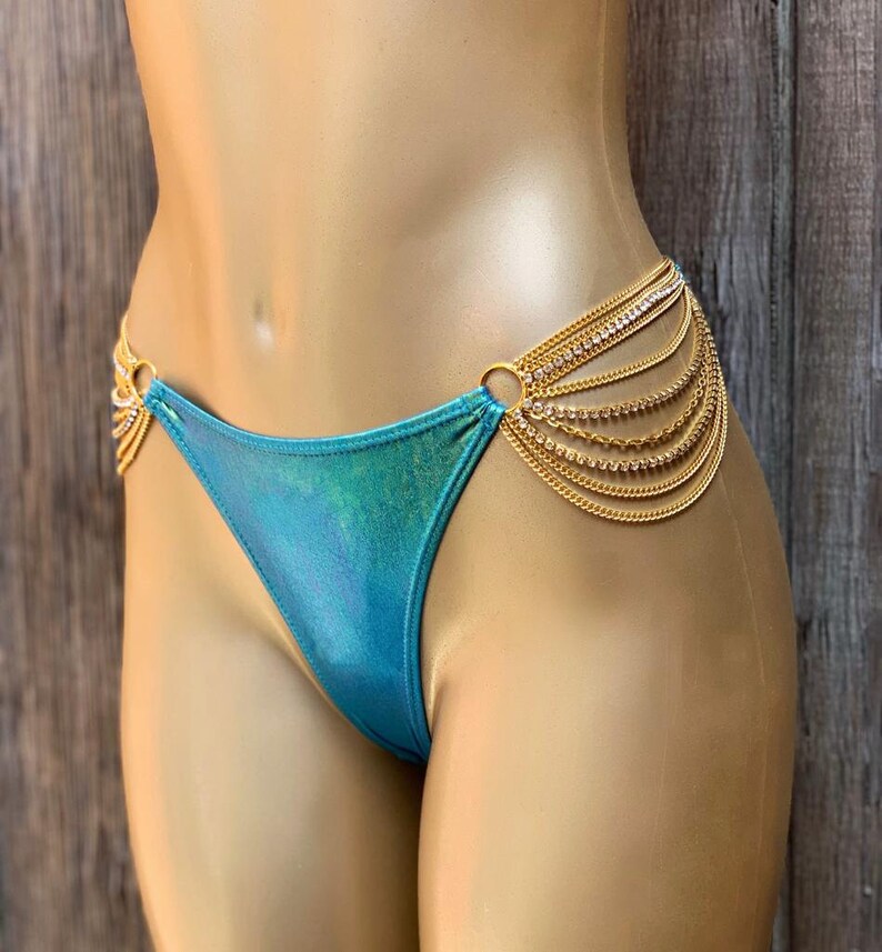 Mermaid Tops Bathing Suits Bottoms Breezy Rack Emerald Green Metallic Rhinestone Bikini Set Womens Bikinis Swimwear for Women