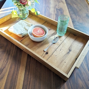 Rustic Serving Tray, Ottoman Tray, Farmhouse Tray, Wooden Tray, Breakfast Tray, Kitchen Tray, Serving Tray, Sofa Tray, Wedding Decor