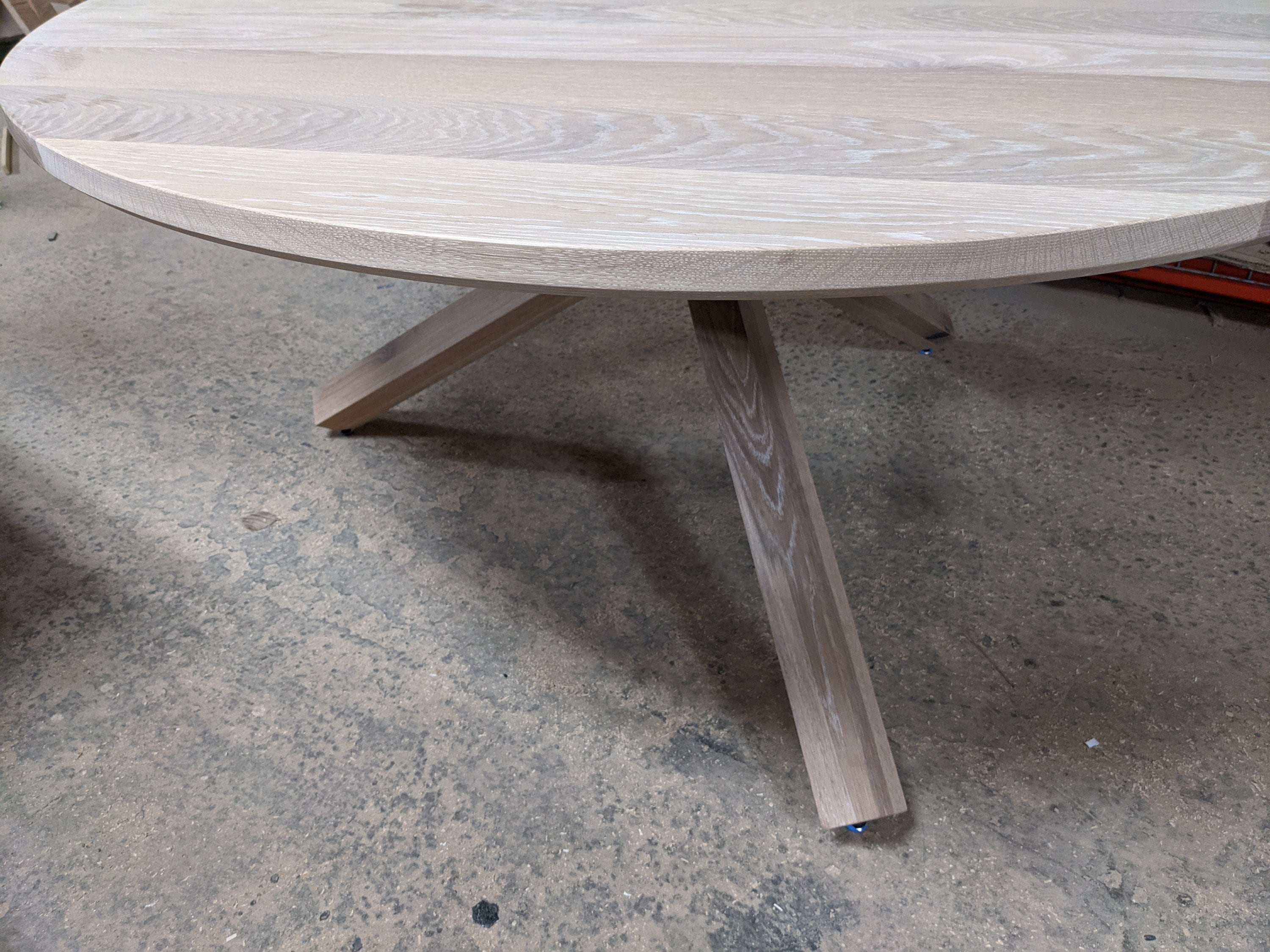 Modern Round White Oak Dining Table "the Intersection Table" - Etsy