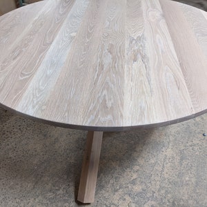 Modern Round White Oak  Dining Table &quot;The Intersection Table&quot;