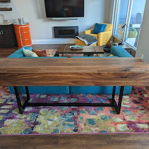 Modern Walnut Drop Leaf Table, Sofa Table, Console Table, Dining Table, Desk