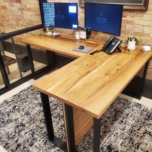 L Shaped Desk With Privacy Screen Etsy UK