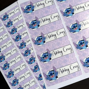 Stitch Name Labels, Back to school Labels, Stitch Labels, Stickers Stitch name labels, Stitch