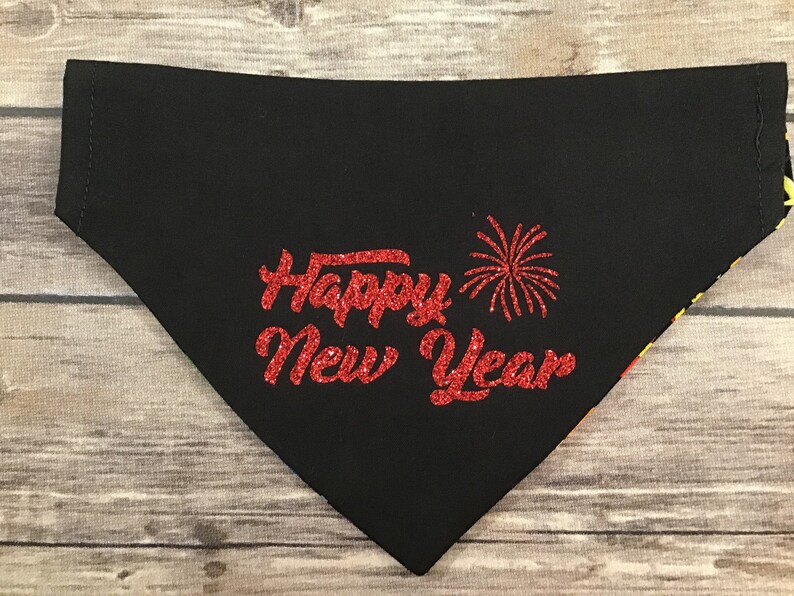 Happy New Year Dog Bandana Glitter Sparkley Bling for Dogs | Etsy