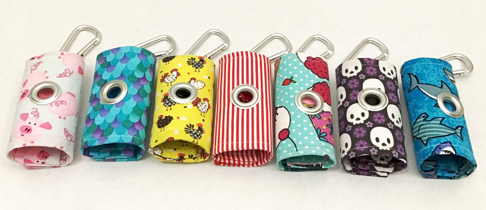 pet waste bag holder with sharks, poop bag dispenser, pooh bags, dog